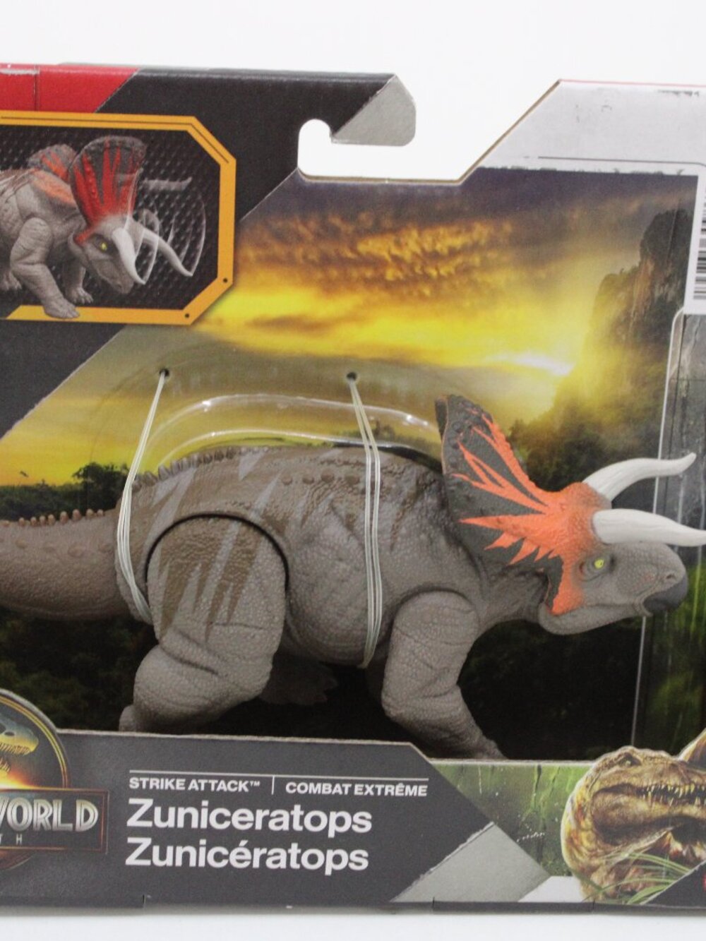 Jurassic World Rebirth ZUNICERATOPS Strike Attack Dinosaur Action Figure NEW